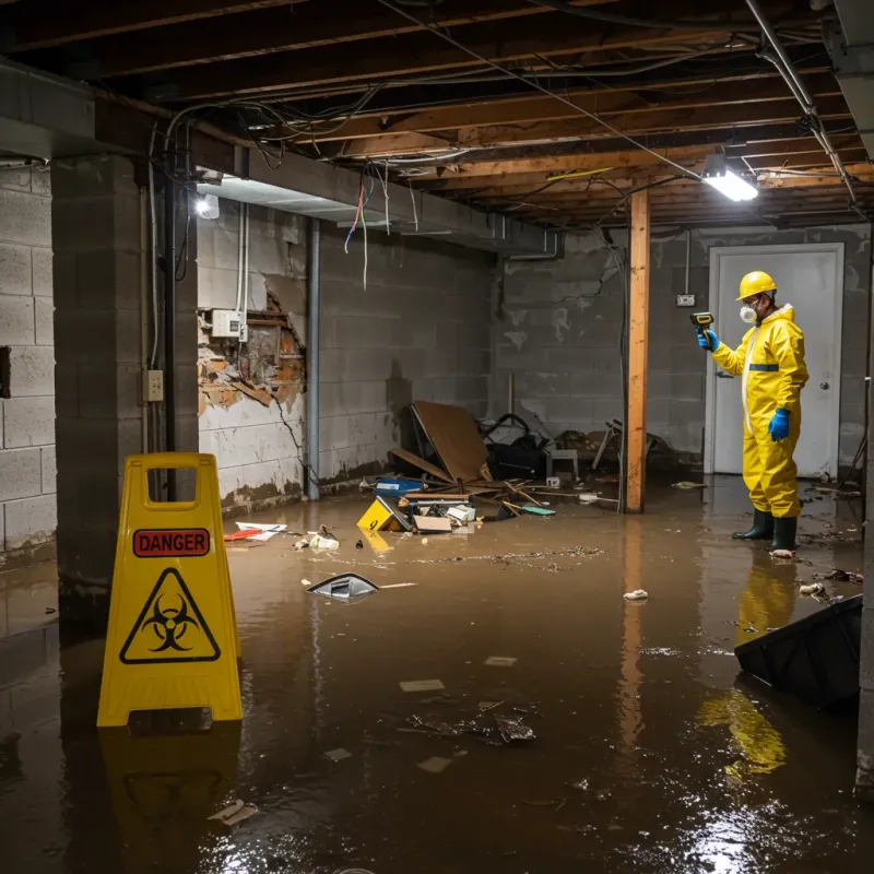 Flooded Basement Electrical Hazard in Wheeler County, OR Property